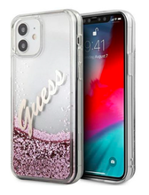 Cargar imagen en el visor de la galería, Case/Funda Guess con Brillos Rosas Logo Vintage iPhone 12 Pro Max