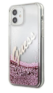 Case/Funda Guess con Brillos Rosas Logo Vintage iPhone 12 Pro Max