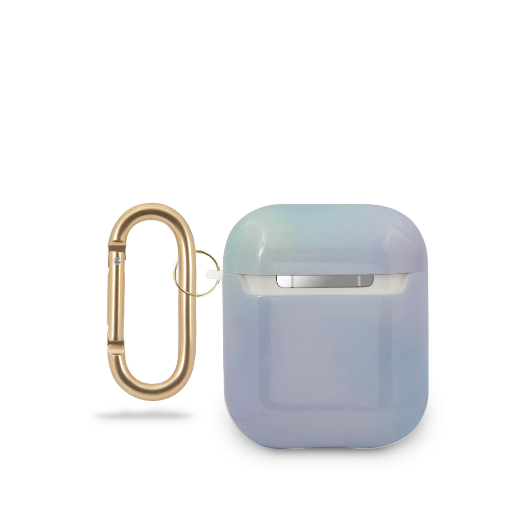 Funda Guess de Silicón Color Azul con Anillo Dorado