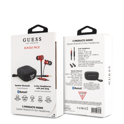 Kit Audífonos y Bocina Bluetooth  Guess - ForwardContigo