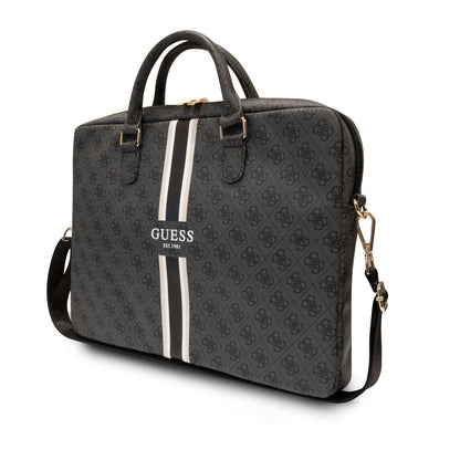 Bolso/Portafolio Guess Diseño 4G y Printed Stripes Color Negro