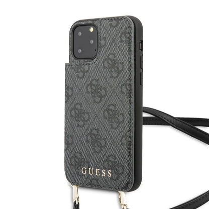 Case/Funda Guess PC/TPU Crossbody 4G Color Gris iPhone 11 Pro Max