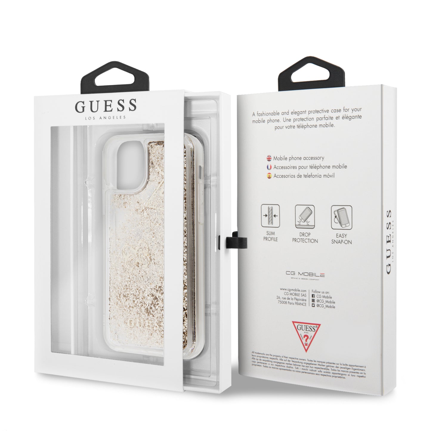 Case/Funda Guess con Brillos Dorados iPhone 11 Pro