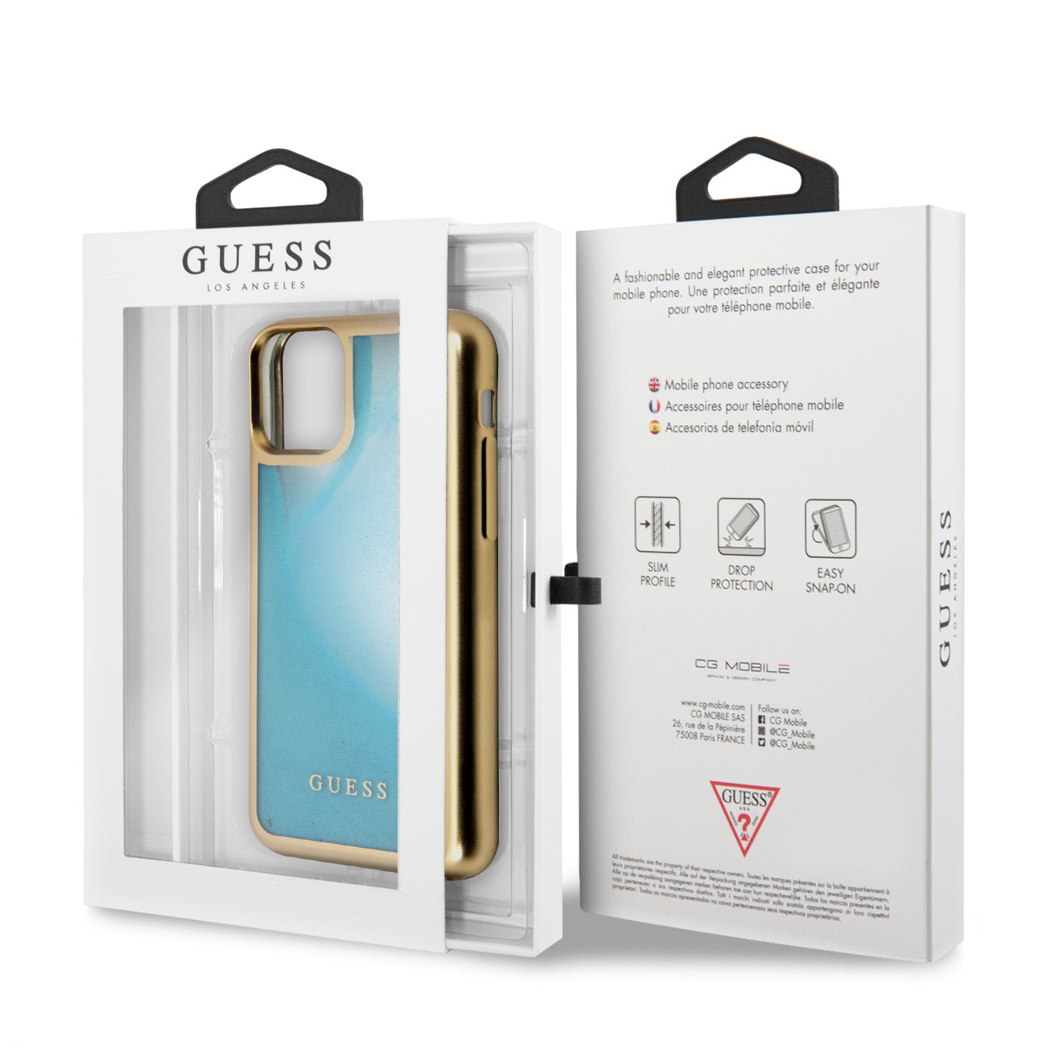 Case/Funda Guess Color Degradado Gold & Blue iPhone 11 Pro