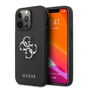 Case/Funda Guess Saffiano Big 4G Metal Negro iPhone 13 Pro Max