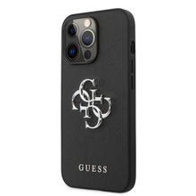 Cargar imagen en el visor de la galería, Case/Funda Guess Saffiano Big 4G Metal Negro iPhone 13 Pro Max