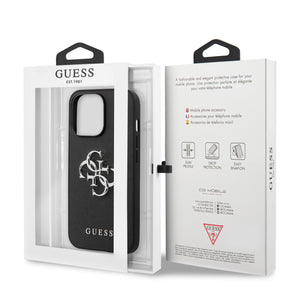 Case/Funda Guess Saffiano Big 4G Metal Negro iPhone 13