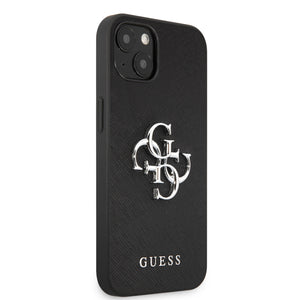 Case/Funda Guess Saffiano Big 4G Metal Negro iPhone 13