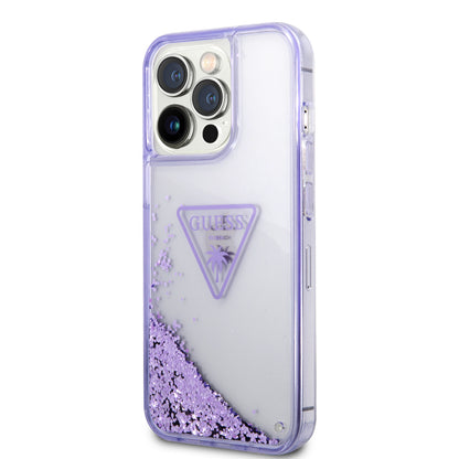 Case/Funda Guess de Brillos Líquidos Color Morado para iPhone 14 Pro