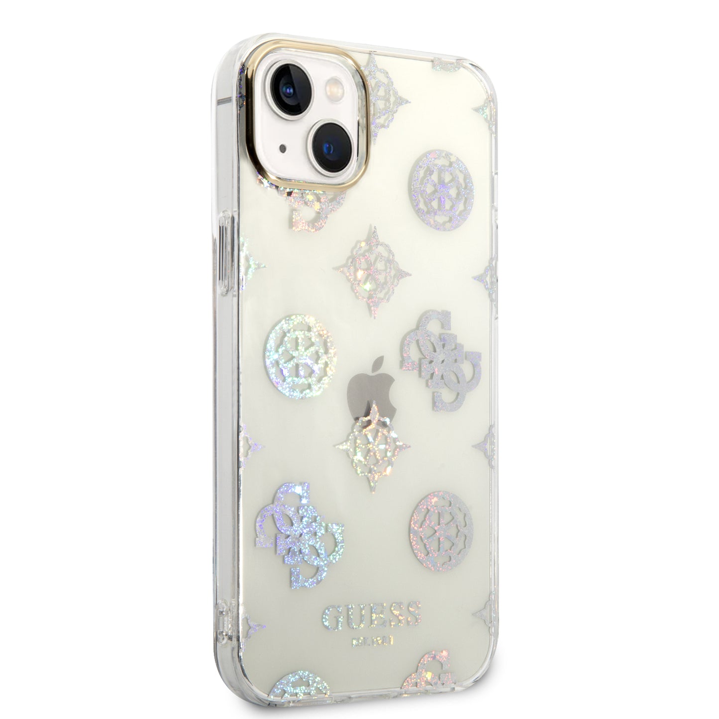 Case/Funda Guess Diseño Electro/Plateado Transparente para iPhone 14 Plus