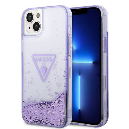 Case/Funda Guess de Brillos Líquidos Color Morado para iPhone 14 Plus