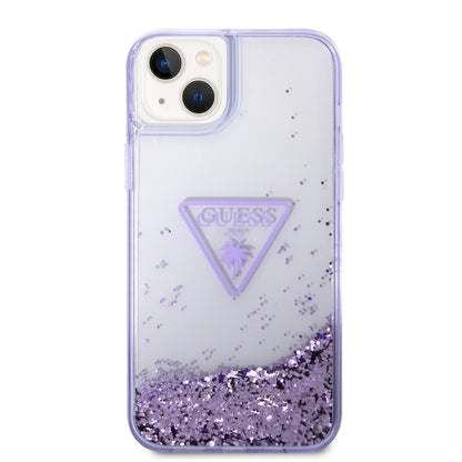 Case/Funda Guess de Brillos Líquidos Color Morado para iPhone 14 Plus
