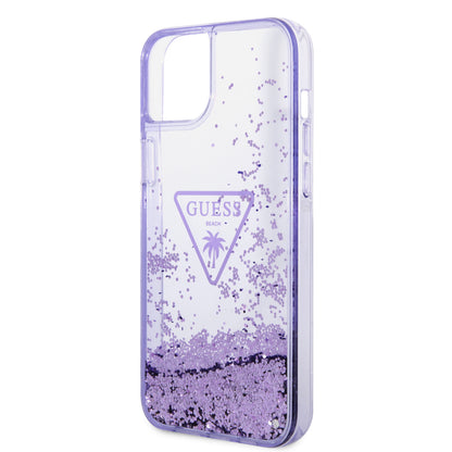 Case/Funda Guess de Brillos Líquidos Color Morado para iPhone 14 Plus