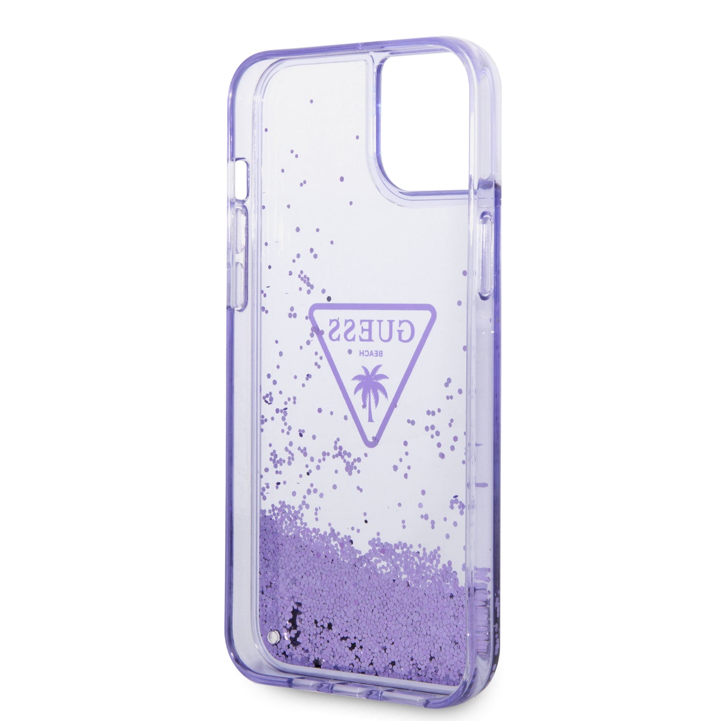 Case/Funda Guess de Brillos Líquidos Color Morado para iPhone 14 Plus