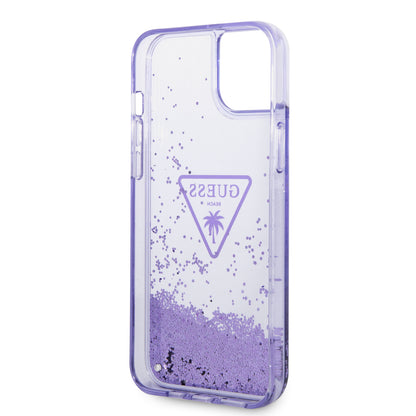 Case/Funda Guess de Brillos Líquidos Color Morado para iPhone 14 Plus