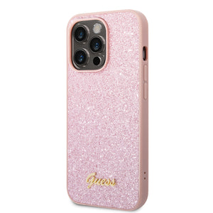 Case/Funda Guess Diseño de Brillos Color Rosa para iPhone 14 Pro Max
