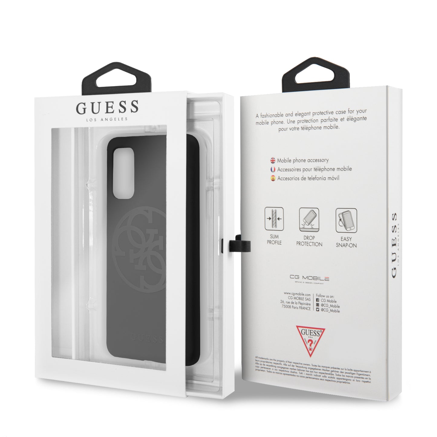 Case/Funda GUESS silicon Logo 4G negro Samsung S20 Lite