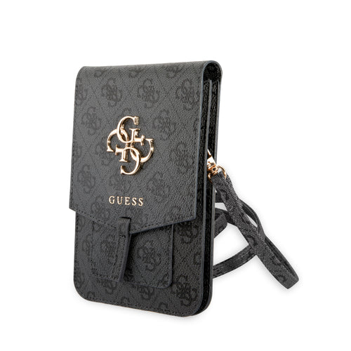 Case/Wallet Bag Guess Diseño de Logotipo 4G Metálico Color Negro