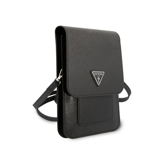 Case/Wallet Bag Guess Diseño Saffiano Triangle Logo Color Negro