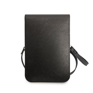 Case/Wallet Bag Guess Diseño Saffiano Triangle Logo Color Negro