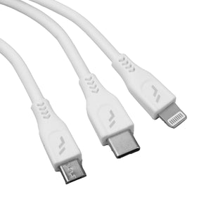 Cargador Forward de Carga Rápida Diseño Cable 3 en 1 Color Blanco