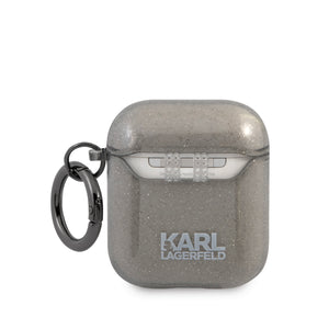 Case/Funda Karl Lagerfeld & Choupette de TPU con Brillos Airpods