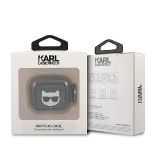 Case/Funda Karl Lagerfeld & Choupette de TPU con Brillos AirPods 3