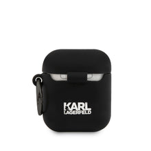 Cargar imagen en el visor de la galería, Case/Funda Karl Lagerfeld de Silicón Color Negro AirPods