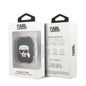 Case/Funda Karl Lagerfeld de Silicón Color Negro AirPods