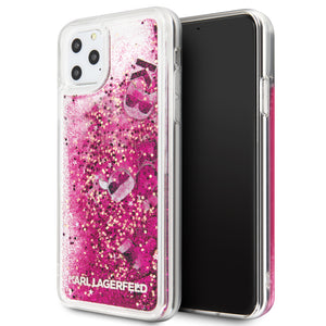 Case Funda Karl Lagerfeld brillos rosas iPhone 11 Pro - ForwardContigo
