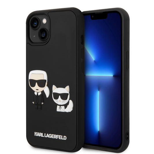 Case/Funda Karl Lagerfeld Diseño 3D Color Negro para iPhone 14