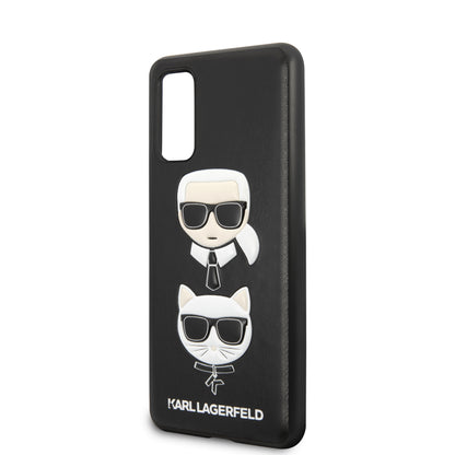 Case/Funda Karl Lagerfeld & Choupette PU tipo piel Samsung S20 Negro