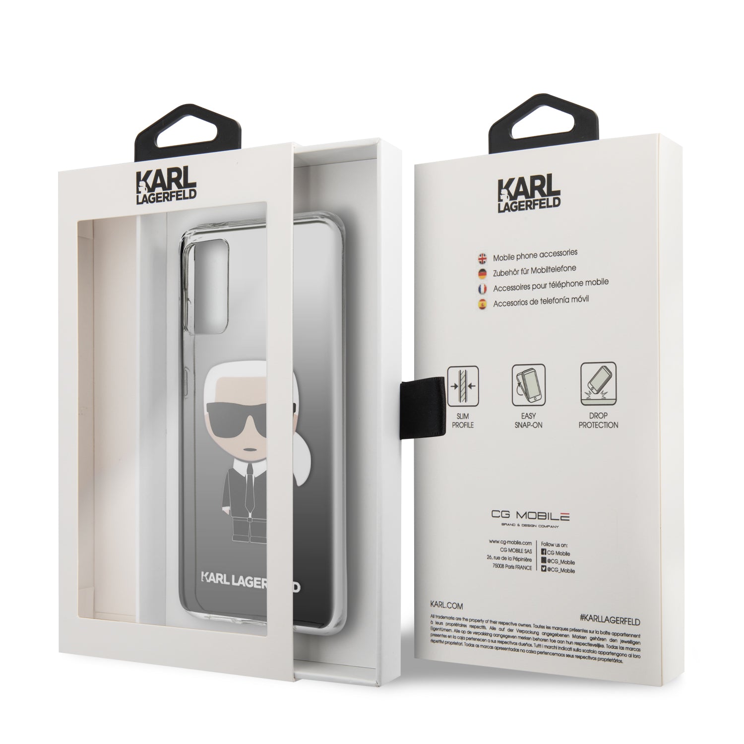 Case Funda Karl Lagerfeld TPU degradado negro Samsung galaxy S20 - ForwardContigo