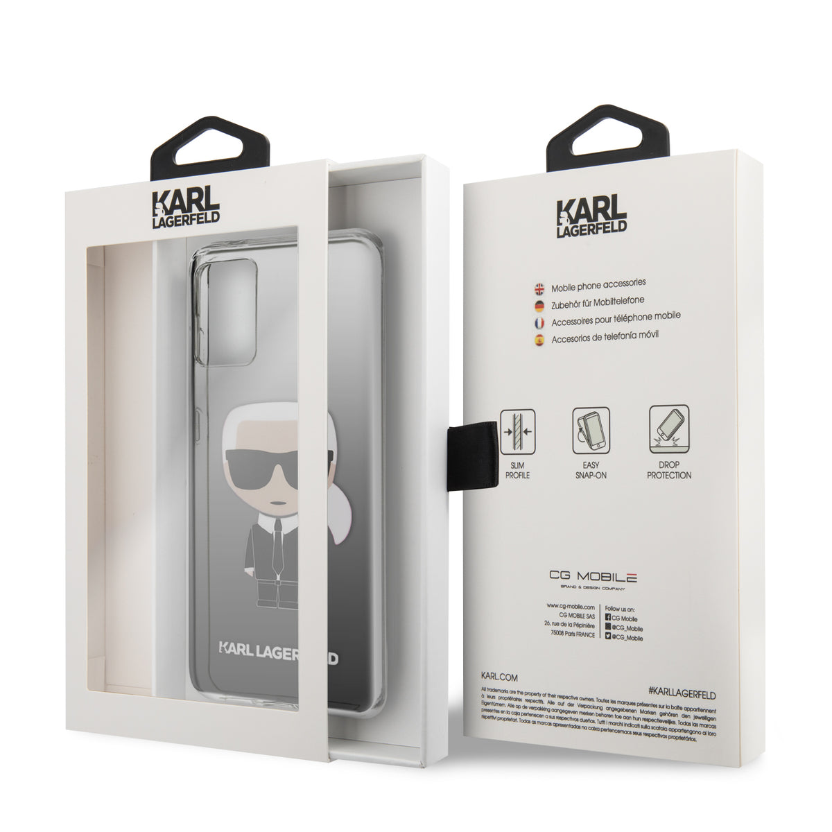 Case Funda Karl Lagerfeld TPU degradado negro Samsung Galaxy S20 Plus - ForwardContigo