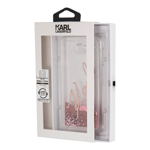Case Funda Firma Karl Lagerfeld Brillo líquido rosa Samsung J7 - ForwardContigo