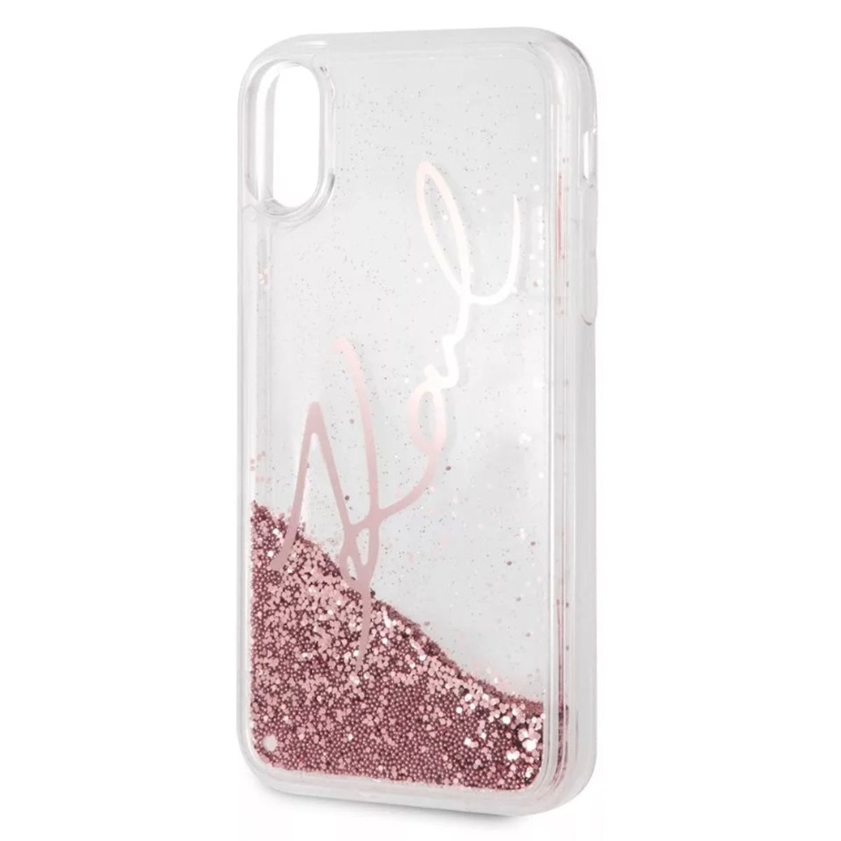 Funda Case Firma Karl Brillo Liquido Rosa iPhone Xs Max - ForwardContigo