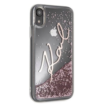 Funda Case Firma Karl Brillo Liquido Rosa iPhone Xs Max - ForwardContigo