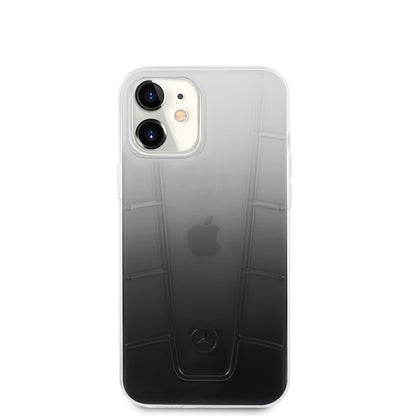 Case/Funda Mercedes Benz Transparente Degradado Color Negro iPhone 12 Mini