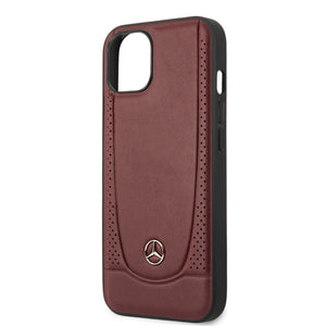 Case/Funda Mercedes Benz de Piel con Costura U Color Rojo iPhone 13
