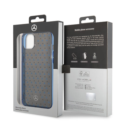 Case/Funda Mercedes Benz Diseño de Estrellas Color Azul/Negro para iPhone 14 Plus