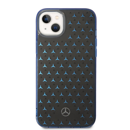 Case/Funda Mercedes Benz Diseño de Estrellas Color Azul/Negro para iPhone 14 Plus