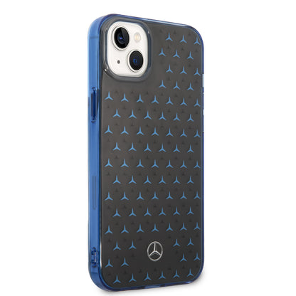 Case/Funda Mercedes Benz Diseño de Estrellas Color Azul/Negro para iPhone 14 Plus