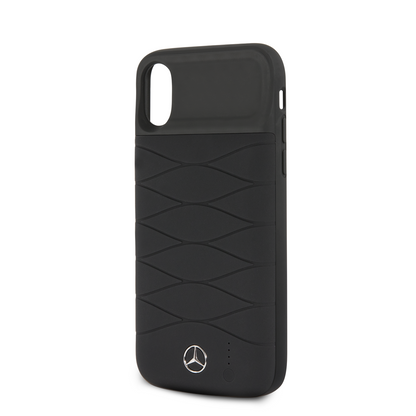 Case/Funda Power Bank Mercedes Benz Color Negro iPhone X y iPhone Xs + Case de Cristal GRATIS