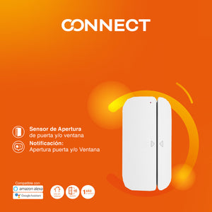 Sensor de Apertura Inteligente WiFi Puertas/Ventanas/Cajones, Compatible con App móvil