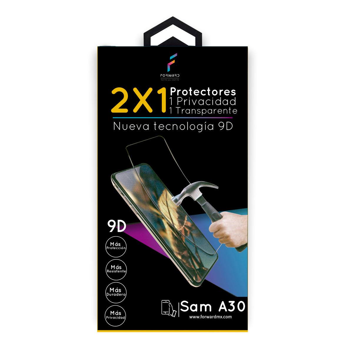 Protector de pantalla Smartphone 2x1 Forward Samsung A30