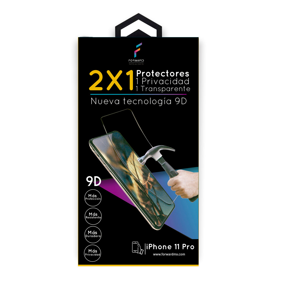 Protector de pantalla Smartphone 2x1 iPhone 11 PRO