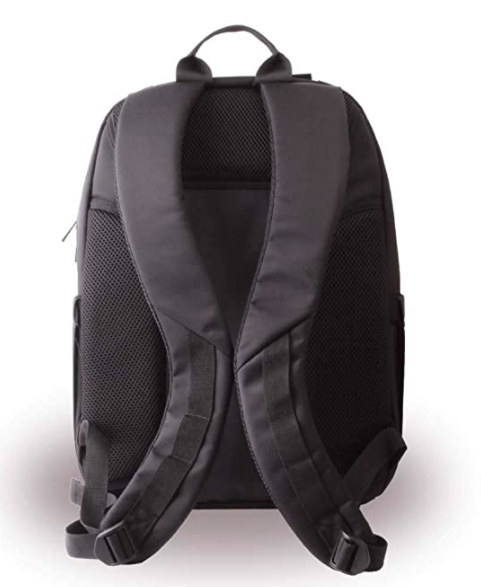 Mochila Cerruti de Nylon y Cuero Color Negro de 15"