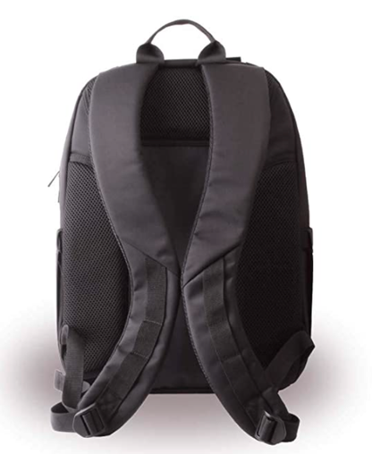 Mochila Cerruti de Nylon y Cuero Color Negro de 15"