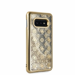 Funda Case Guess Brillo Líquido 4G Peony PC/TPU Dorado Samsung S10