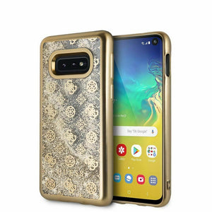 Funda Case Guess Brillo Líquido 4G Peony PC/TPU Dorado Samsung S10